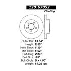 120.67052 Centric Premium Brake Rotor