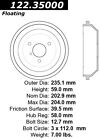 122.35000 Centric Parts Rear Brake Drum