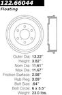 122.66044 Drum-premium Centric Preferredrear Brake Drum