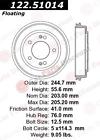 122.51014 12251014 Centric New Brake 805890432791