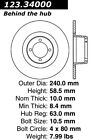 123.34000 Centric Parts Rear Brake Drum