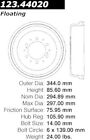 123.44020 Centric Parts Rear Brake Drum