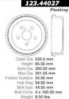 123.44027 Centric Parts Rear Brake Drum