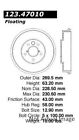 123.47010 Centric Parts Brake Drum New Free Shipping