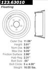 123.63010 Centric Parts Brake Drum
