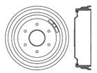 123.63022 Centric Parts Rear Brake Drum