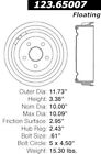123.65007 Centric Parts Front Brake Drum