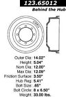 123.65012 Centric Parts Rear Brake Drum