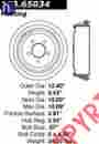 123.65034 Centric Parts Brand New Standard Brake Drum 805890052852