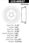 123.65037 Centric Parts Rear Brake Drum
