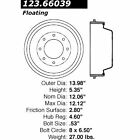 123.66039 Centric Brake Drum Rear New Chevy Suburban Chevrolet C20 Pickup