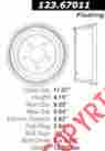 123.67011 Centric Parts C-tek Standard Brake Drums Fits 1987-1995 Plymouth Voyager Grand Voyag 18b203 Pdr0496