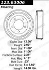 123.63006 12363006 Centric New Brake 805890052500