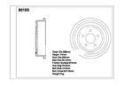 Bd126101 16-80105 Promax Brake Drum Rear