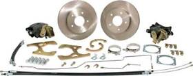 Tf500179 1955-57 Chevrolet 11inch Plain Rotors Single Piston Calipers With Parking Brake