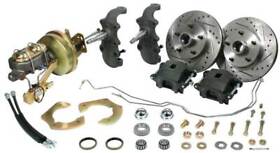 Tf500098 1955-57 Chevrolet 2inch Drop Spindle 11inch Drilled Rotors 1 Piston Calipers Front