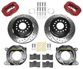14011828dr 1959-64 Impala Wilwood Forged Dynalite Rear Parking Brake Set With Red