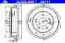 24-0222-0002-1 42610s70000 Ate Germany Honda Oem 97-01 Cr-v Brake Disk Set X2