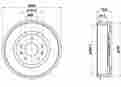 355301731 Hella-pagid Brake Drum Rear Fits 02-05 Land Rover Freelander