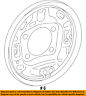 4704474010 Toyota Scion Oem Iq Rear Plate Splash Dust Shield
