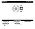 123.61044 78-80 Centric Parts Brake Drum-c-tek Standard Preferred Rear Fits Ford Fiesta