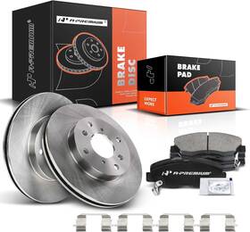 R-31243 A-premium 10.24 Inch 260mm Front Vented Disc Brake Rotors Ceramic Pads