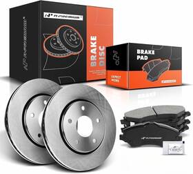 R-53051 A-premium 11.88 In 301.8mm Front Vented Disc Brake Rotors Ceramic Pads