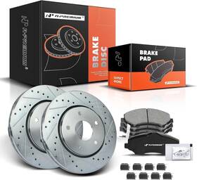 S-53051 A-premium 11.88 In 301.8mm Front Drilled And Slotted Disc Brake Rotors
