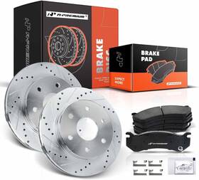 S-55054 A-premium 12.00 Inch 304.70mm Front Drilled And Slotted Disc Brake Rotors