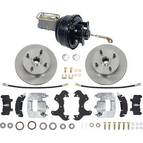 Fmb619 Abs Power Brake 1964-66 Mustang Front Disc Brakes 6 Cylinder 4 Lug With 7 Inch Booster And Dual