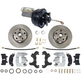 Fmb621 Abs Power Brake 1964-66 Mustang Front Disc Brakes 6 Cylinder 5 Lug With 7 Inch Booster And Dual