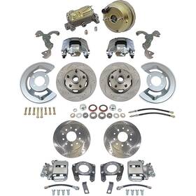 Fmb660 Abs Power Brake 1964-66 Mustang Front And Rear Disc Set Includes Booster Single Piston
