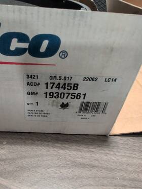 17445b Acdelco Drum Brakes Acd#