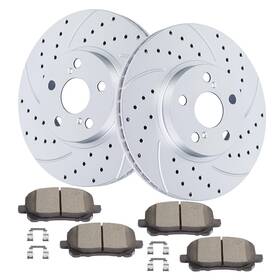 Hmbk22002 Acinoparts Front Drilled And Slotted Brake Rotors W Ceramic Pads For Toyota Corolla
