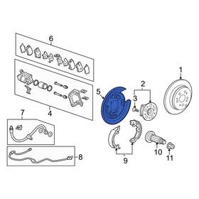 43120stka02 Acura Oe For Rdx 2007-2012 Rear Left Brake Backing Plate