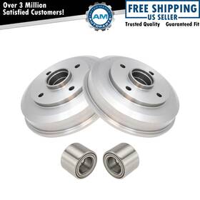 Am-536037140 Am Autoparts Rear Brake Drum Set Fits 2000-2008 Ford Focus