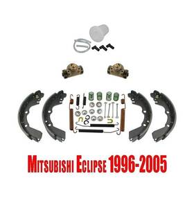 151368 Apm Rear Brake Shoes Wheel Cylinders Hardware And Bleeding Kit For Eclipse 1996-2005