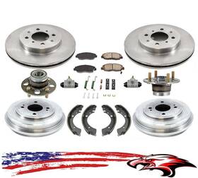 155614 Apm Brand New 11pc Brake Kit For Honda 2001-2005 Civic 1.7l W Rear Drum Brakes
