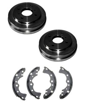160431 Apm Fits 02-06 Nissan Sentra Rear Brake Drums And Organic Shoes