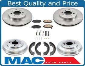 160882 Apm Fits For 2001-2005 Civic Rotors Ceramic Pads Drum And Brake Shoes Spring Kit 7pc