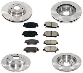 164778 Apm Ap Disc Rotors Brake Pads For Base Model Hyundai Genesis Coupe No Brembo 10-16