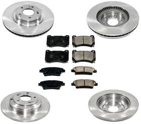 164780 Apm Disc Brake Rotors Pads For Hyundai Genesis 3.8l 4 Door 18 Inch Rim 09-11