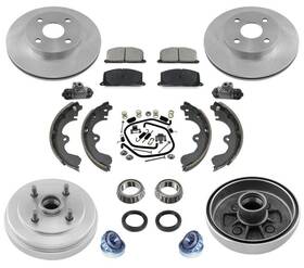 164868 Apm Ap Rotors Drums Brake Pads Shoes Spring Wheel Bearings 15pc Toyota Tercel 91-92