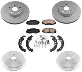 165721 Apm Rotors Brake Pads Shoes Springs For Toyota Corolla 1.8 2016-2019 With Rear Drum