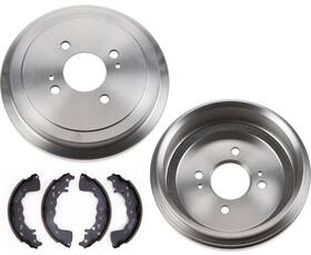 198940 Apm Rear Brake Drums With Shoes Fits Nissan Versa 2020-2023 3pc Kit