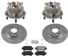 199691 Apm Rear Wheel Hub Bearings Rotors And Pads Fits Mazda Cx-3 2016-2021 All Drive