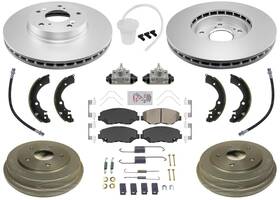 219460 Apm Front Rotors Drums Brake Shoes Springs Cylinders Fits Honda Accord 03-07 2.4l