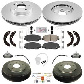 233199 Apm Brake Rotors Drums Shoes Springs Cylin For Honda Accord 03-07 2.4l Dx Lx