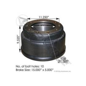 151.5503ba Automann Brake Drum 15.000 Inch X 5.000
