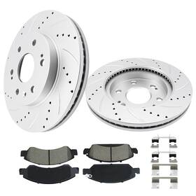 D1367-8472 Betthand Gti695636 Front Brakes And Rotors 12.99ftft Geomet Drilled 580279x2